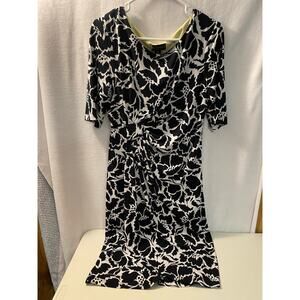 Connected Apparel size 10 black and white Dress 1/2 sleeve‎